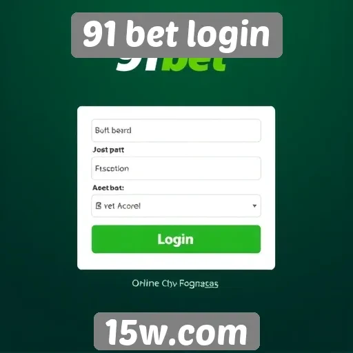 Visão geral do processo de login no 91 bet